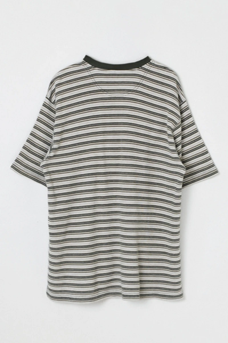 Vintage 90s Striped Henley T-Shirt