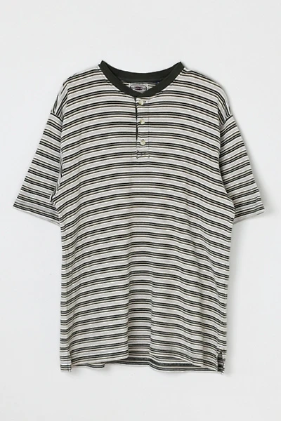 Vintage 90s Striped Henley T-Shirt