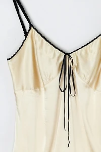 Vintage Y2k Cream Silk Top