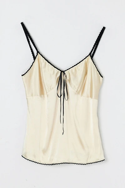 Vintage Y2k Cream Silk Top
