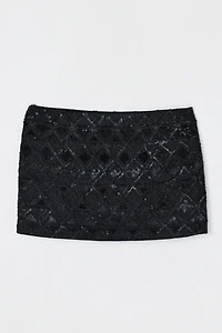 Vintage Y2k Allsaints Sequined Metallic Mini Skirt