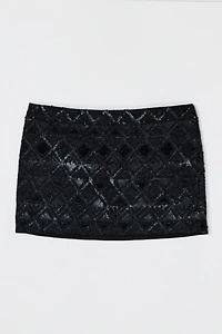 Vintage Y2k Allsaints Sequined Metallic Mini Skirt