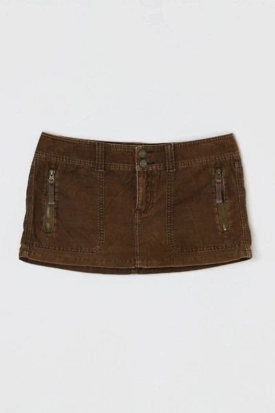 Vintage Y2k Abercrombie & Fitch Corduroy Low-Rise Mini Skirt