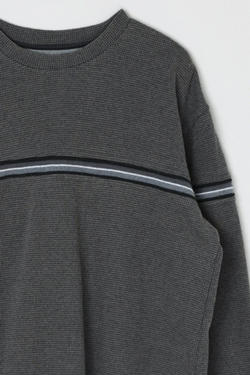 Vintage Y2k Dark Gray Stripe Top
