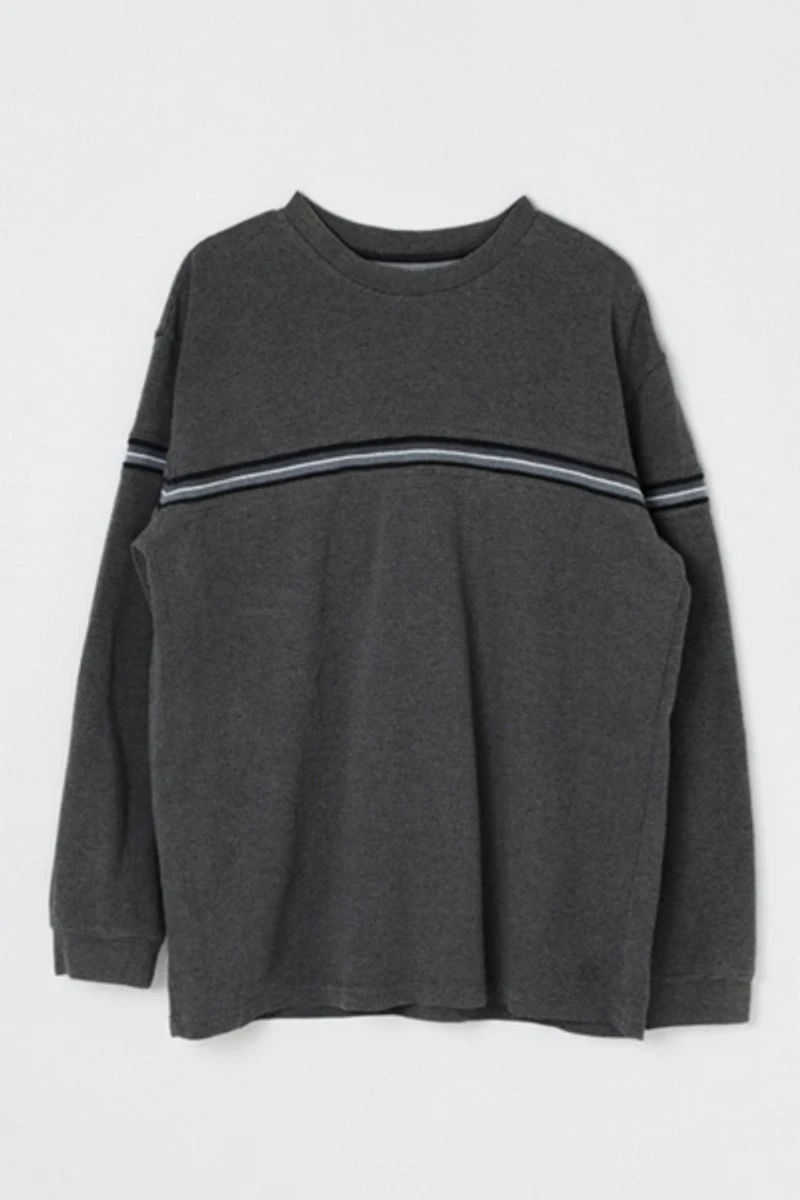 Vintage Y2k Dark Gray Stripe Top