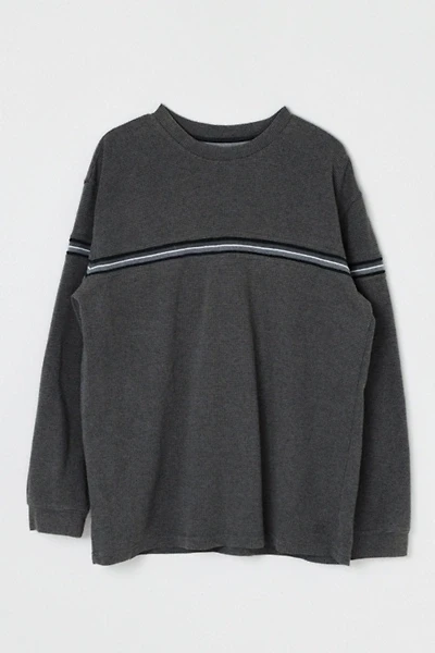 Vintage Y2k Dark Gray Stripe Top