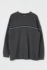 Vintage Y2k Dark Gray Stripe Top