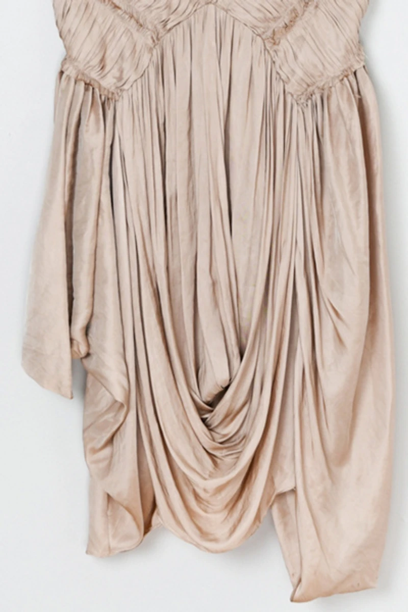Vintage Y2k Allsaints Ruched Raw-Edged Dress