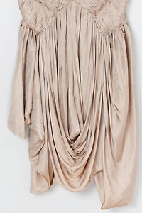 Vintage Y2k Allsaints Ruched Raw-Edged Dress