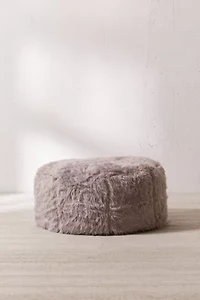 Aspyn Faux Fur Shag Ottoman