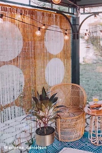 Big Dot Bamboo Beaded Curtain