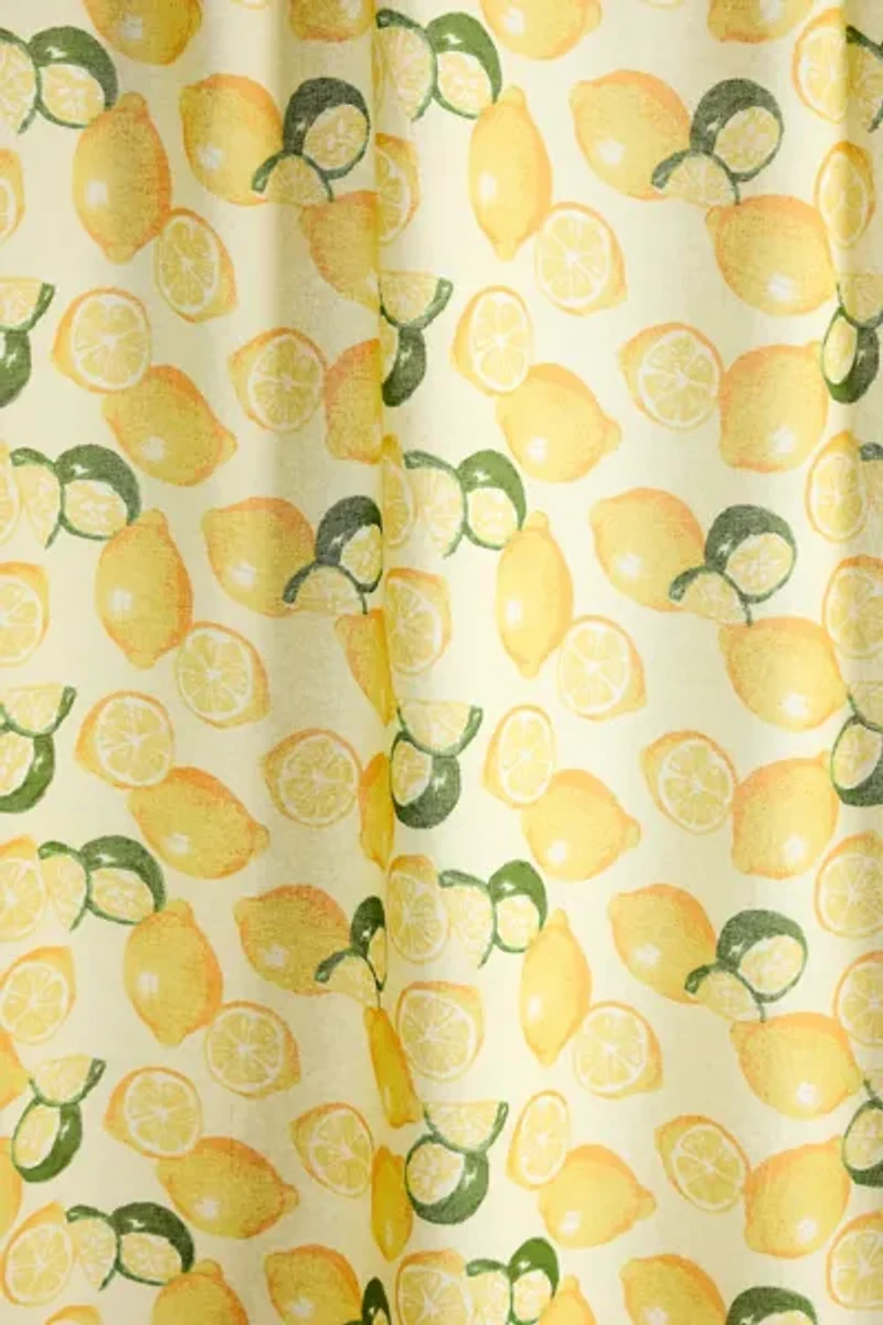 Allover Fruits Patterned Shower Curtain