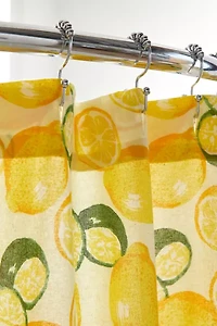 Allover Fruits Patterned Shower Curtain
