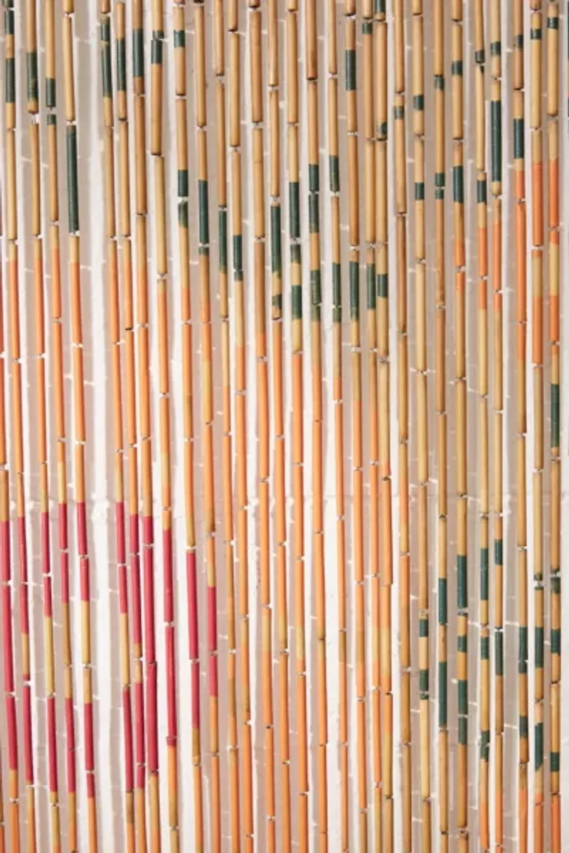 Rosa Floral Bamboo Beaded Curtain