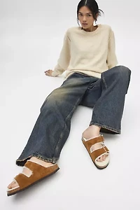 Birkenstock Women's Arizona Strappy Shearling Sandal