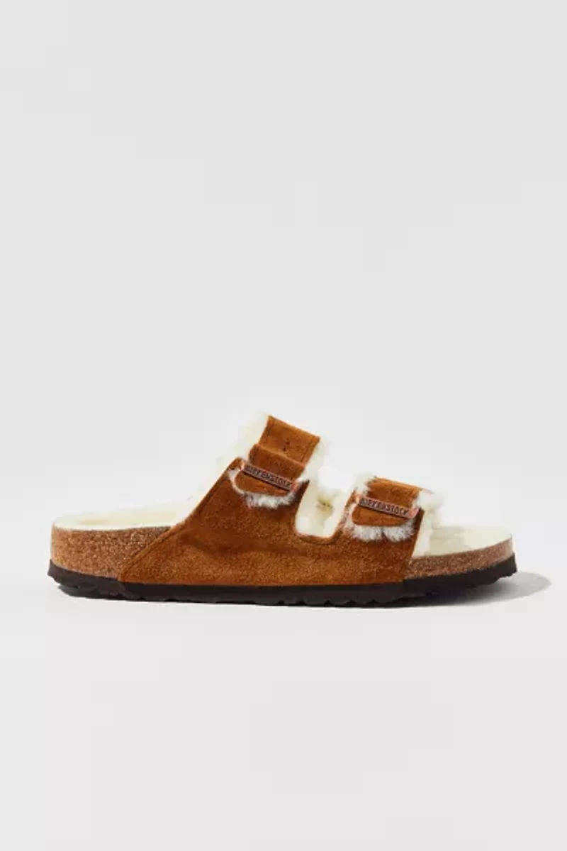 Birkenstock Women's Arizona Strappy Shearling Sandal