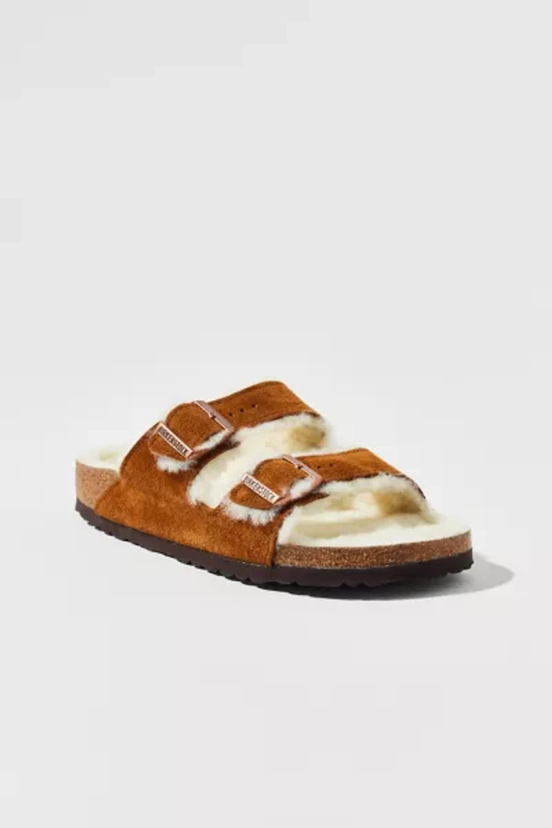 Birkenstock Women's Arizona Strappy Shearling Sandal