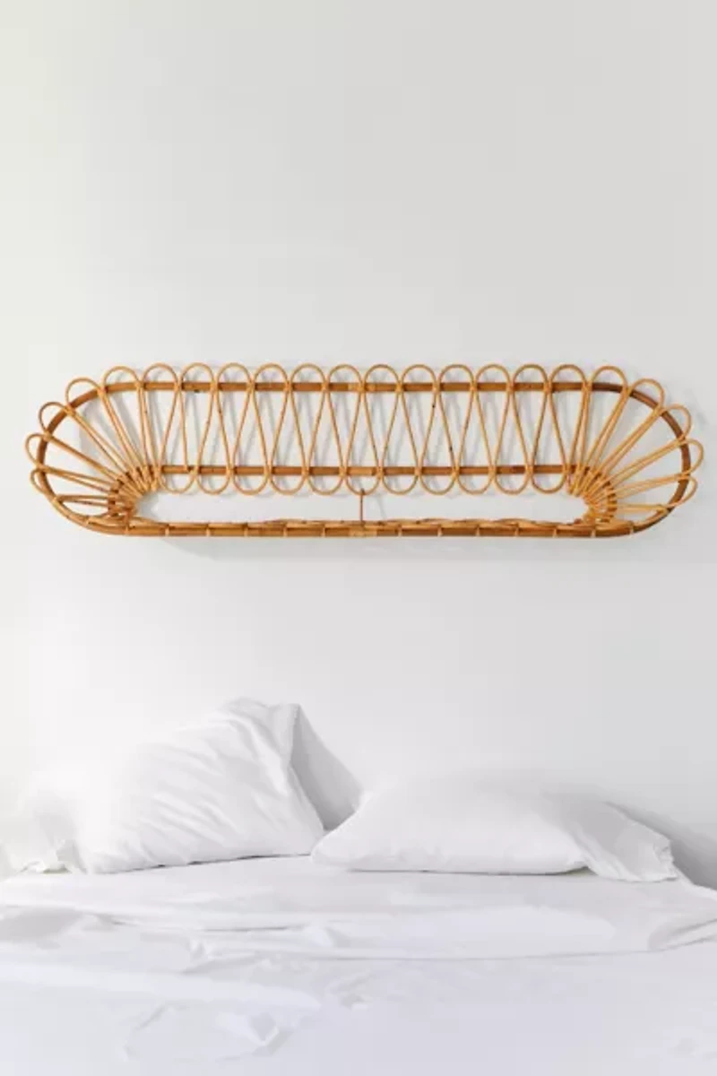 Mariella Rattan Headboard Wall Shelf
