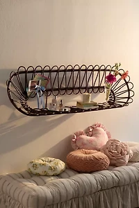 Mariella Rattan Headboard Wall Shelf