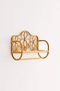 Rattan Daisy Wall Shelf
