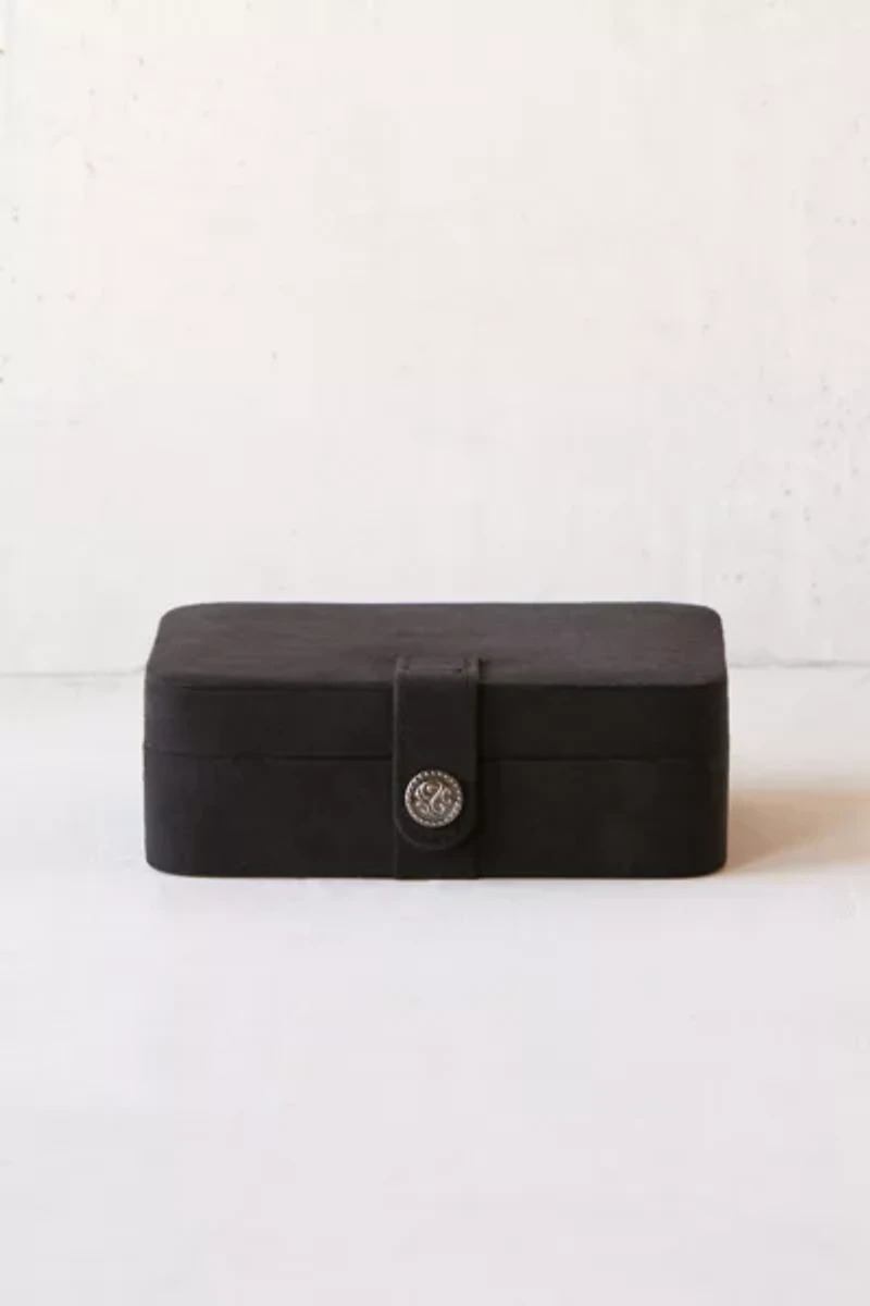 Mele and Co Giana Flocked Travel Jewelry Box