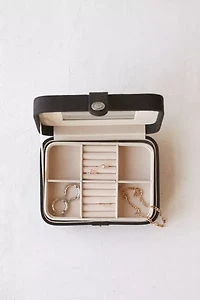 Mele and Co Giana Flocked Travel Jewelry Box