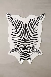 Shaped Faux Animal Hide Rug