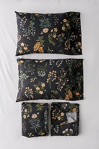 Washed Cotton Crochet Ruffle Duvet Cover