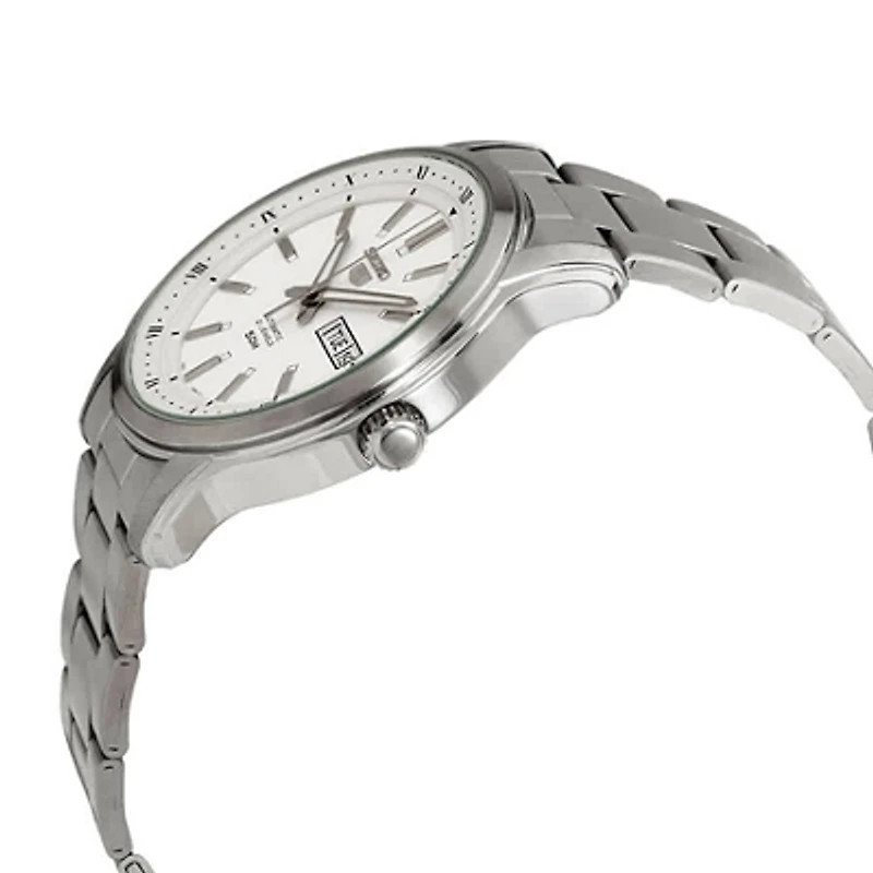 Seiko 5 White Dial Automatic Men's Steel Watch SNKP09J1