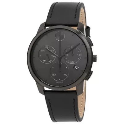 Movado Bold Thin Chronograph Quartz Black Dial Men's Watch 3600632