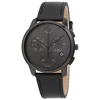 Movado Bold Thin Chronograph Quartz Black Dial Men's Watch 3600632