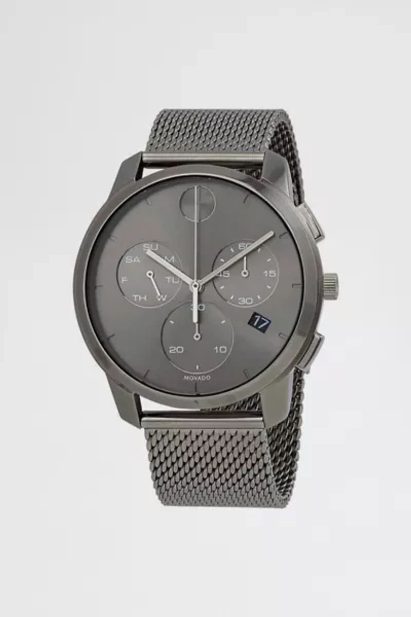 Movado Bold Thin Chronograph Quartz Grey Dial Men's Watch 3600635