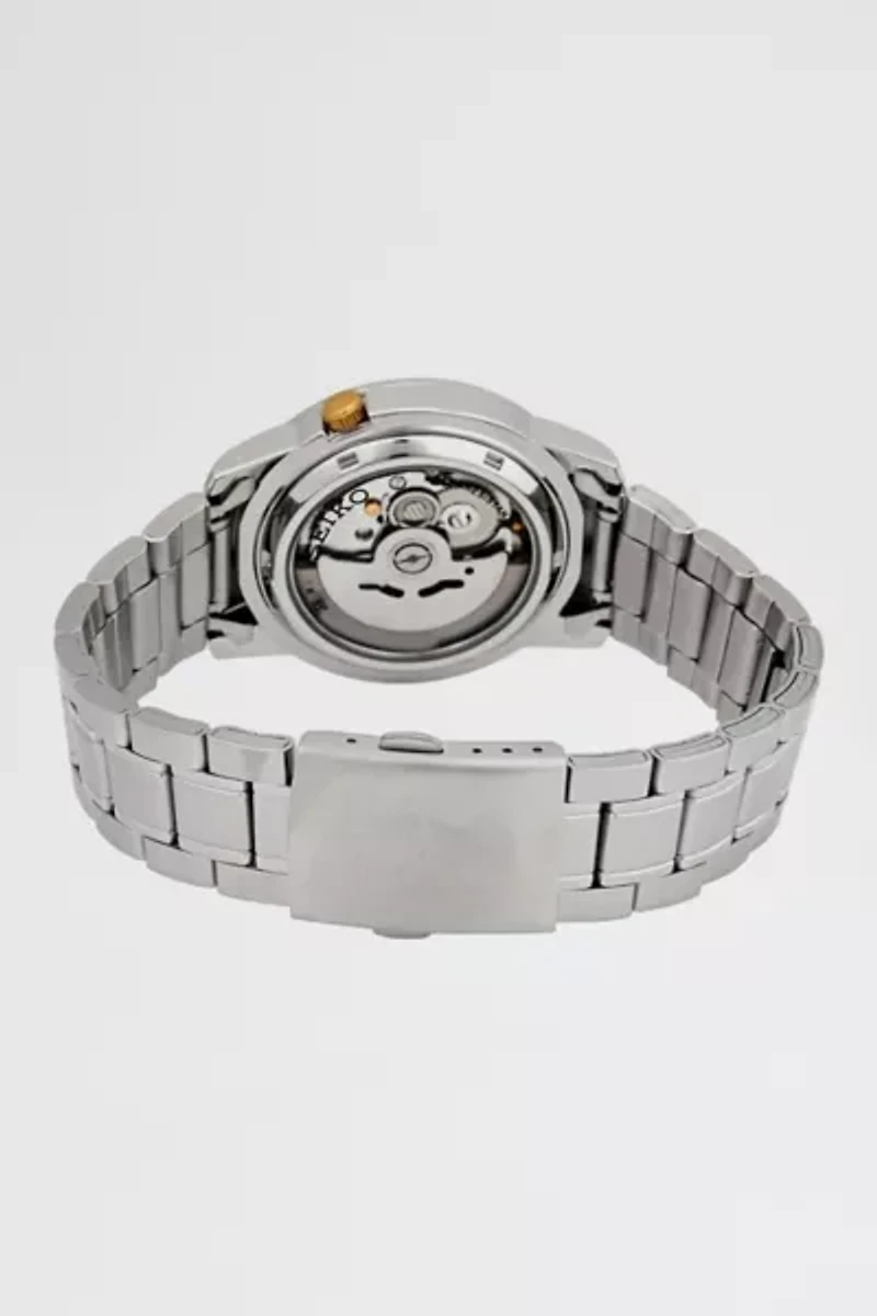 Seiko 5 Automatic Stainless Steel Black Dial Men's Watch SNKK17