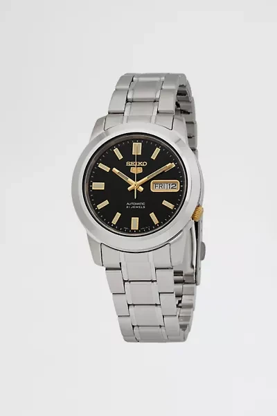 Seiko 5 Automatic Stainless Steel Black Dial Men's Watch SNKK17