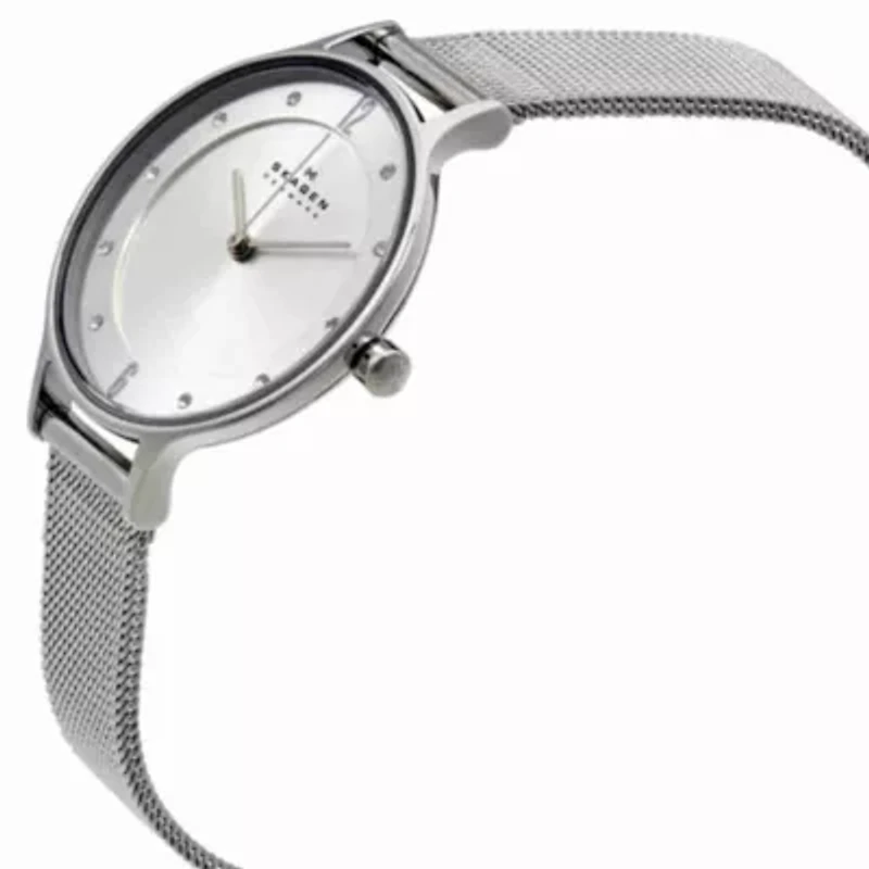 Skagen Anita Silver Dial Stainless Steel Mesh Ladies Watch SKW2149