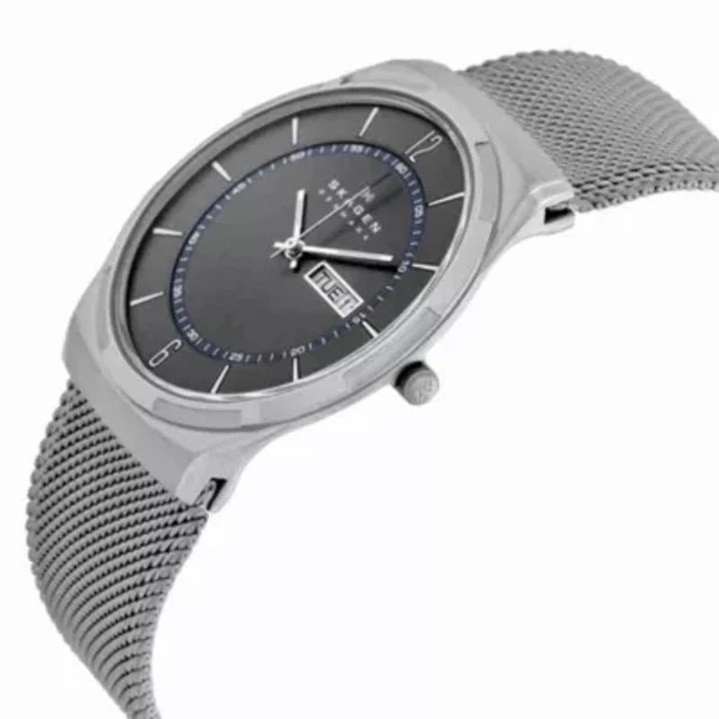 Skagen Melbye Grey Dial Stainless Steel Mesh Men's Watch SKW6078