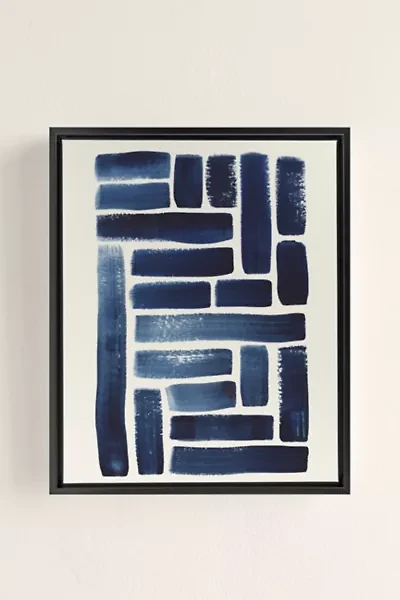 Pauline Stanley Blue Strokes Pattern Canvas Art Print