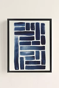 Pauline Stanley Blue Strokes Pattern Canvas Art Print
