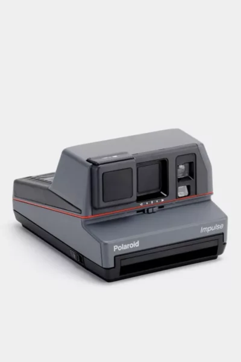 Vintage Polaroid Grey Impulse 600 Instant Camera Refurbished by Retrospekt