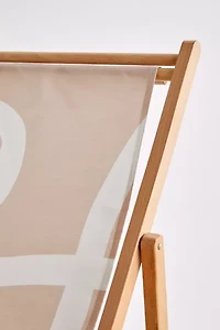 almostmakesperfect For Deny Beige Squiggle Outdoor Folding Chair