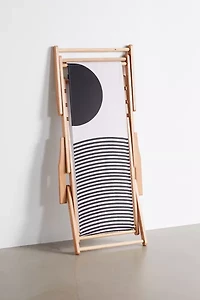 TMSbyNight For Deny Woodblock Art Mid Century Illustration Outdoor Folding Chair