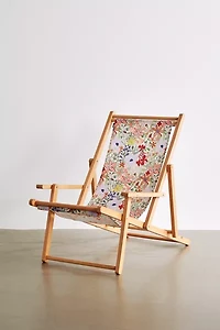 Deny UO Exclusive Sylvie Light Floral Outdoor Folding Chair