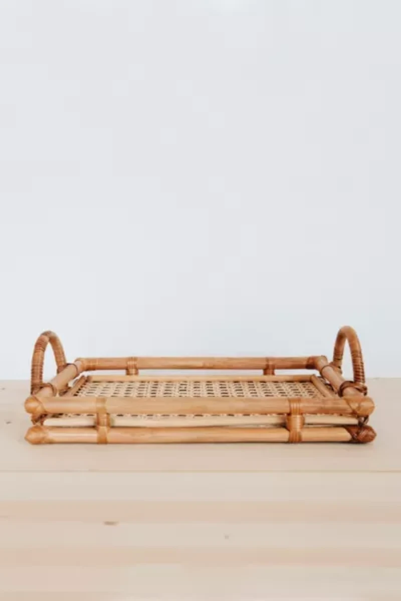 Roan Iris Rattan Tray