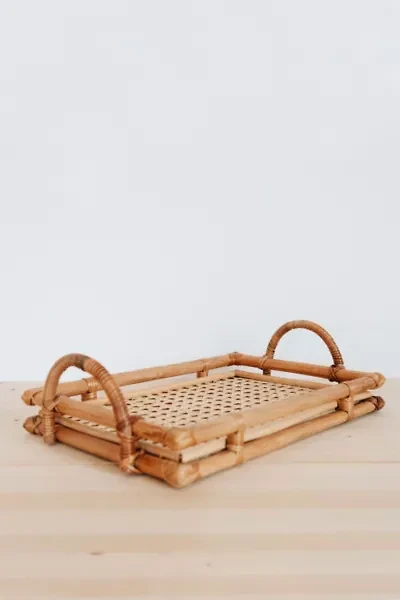 Roan Iris Rattan Tray