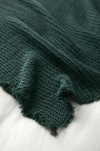 ReMADE By UO Remnants Recycled Waffle Throw Blanket