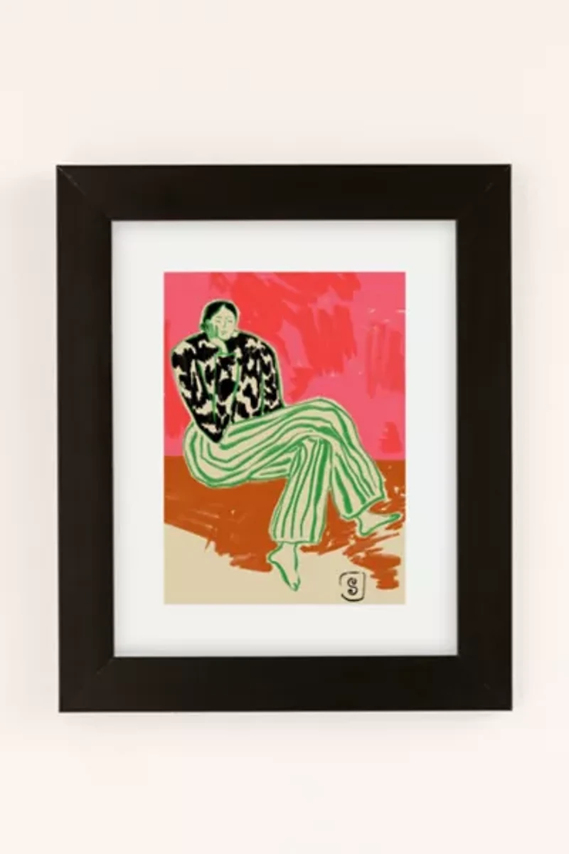 sandrapoliakov CALM WOMAN PORTRAIT Art Print