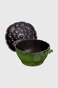 Staub Cast Iron 3-qt Artichoke Cocotte - Basil