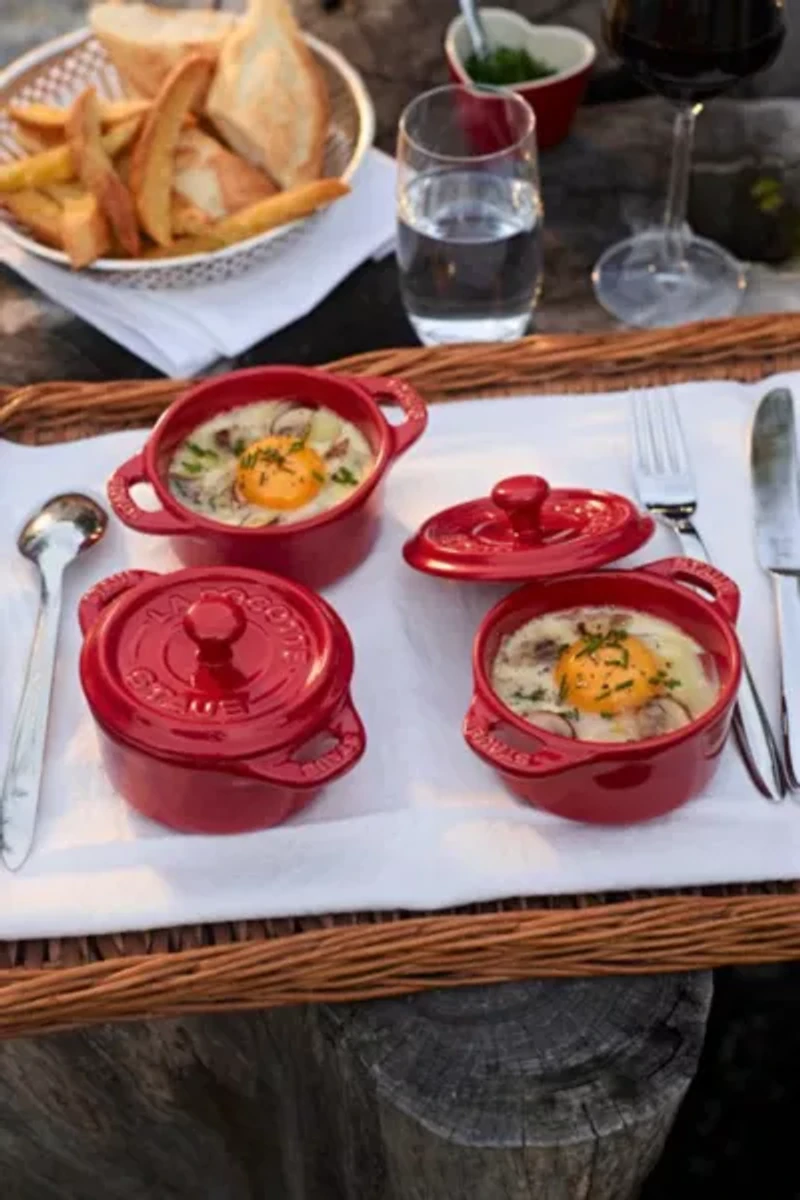 Staub Ceramic 3-pc Mini Round Cocotte Set