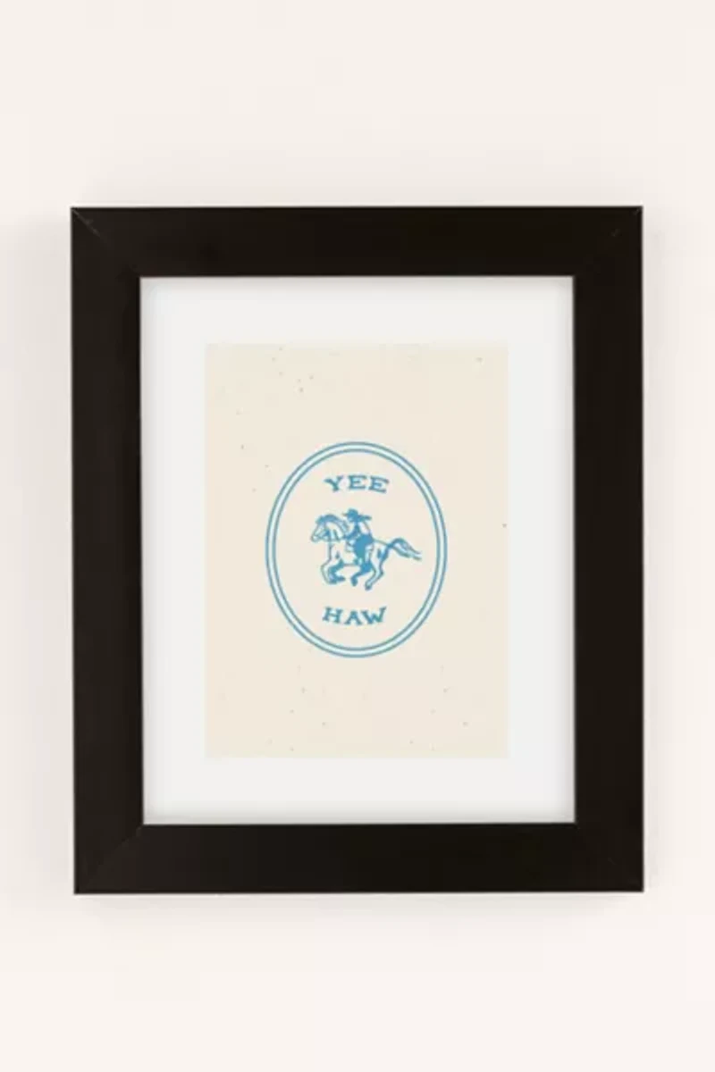 Emma Boys Yee Haw Blue Art Print