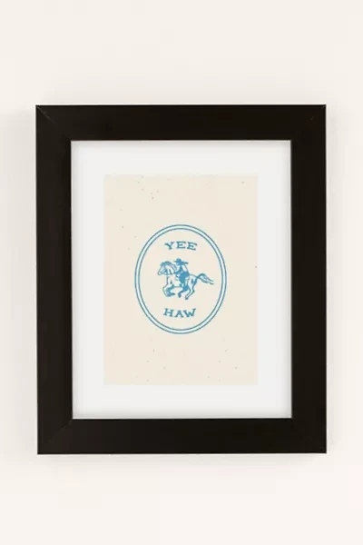 Emma Boys Yee Haw Blue Art Print